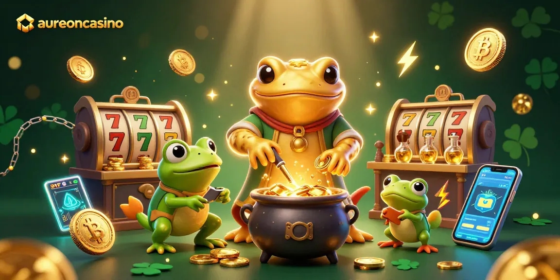 Experience thrilling gaming at aureoncasino with unique slots and alchemist-themed visuals showcasing vibrant elements.